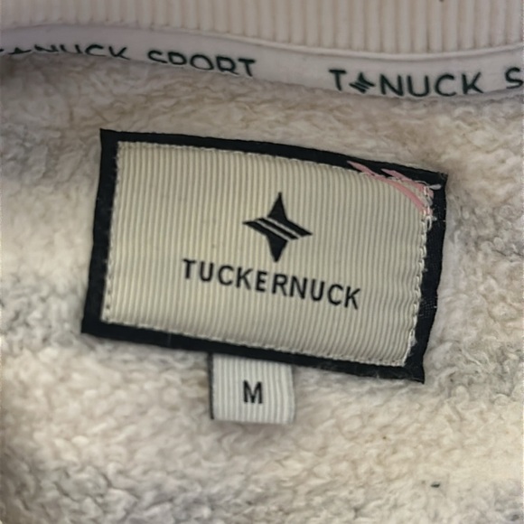 Tuckernuck Striped Natasha Logo Crew Neck Pullover Sweatshirt Sz Medium Sporty - Picture 7 of 9